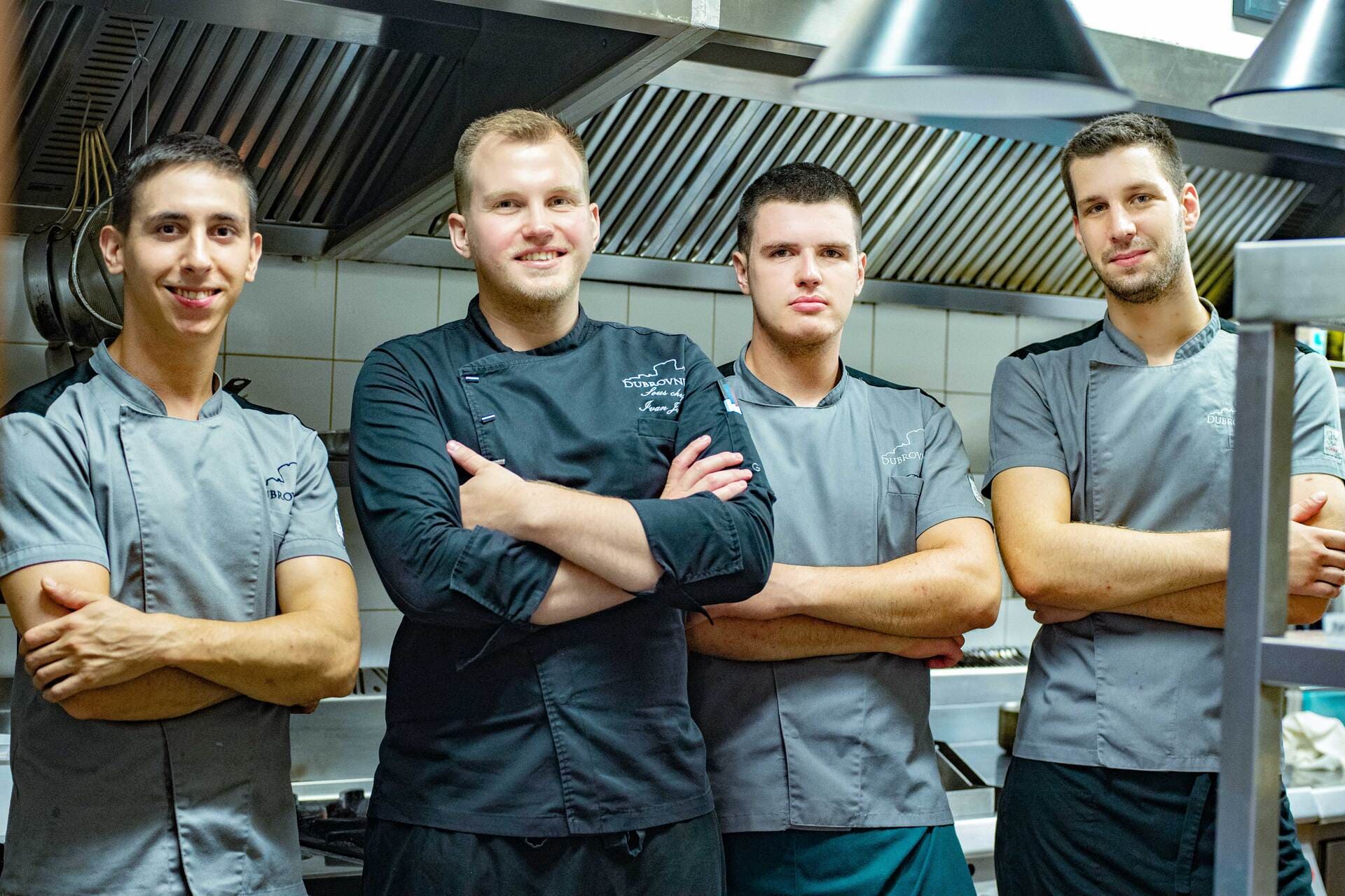 Restaurant Dubrovnik Team, kitchen chefs together with Sous Chef Ivan