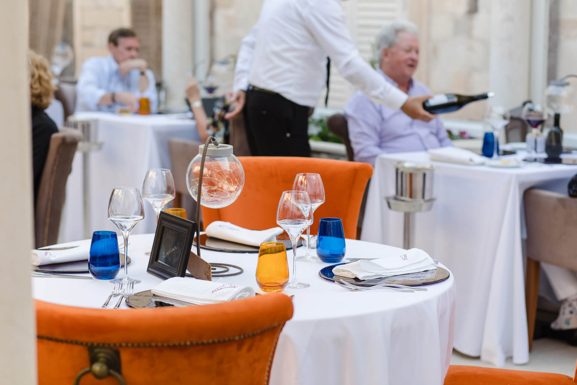 Restaurant Dubrovnik tables ready for upcoming guests